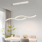 Modern Wave Pendant Light LED Dining Room Island 3-Step Dimming