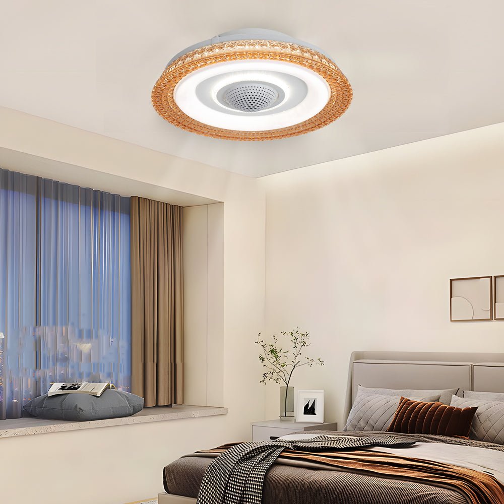20-Inch Bladeless Smart Ceiling Fan with Dimmable LED & Remote