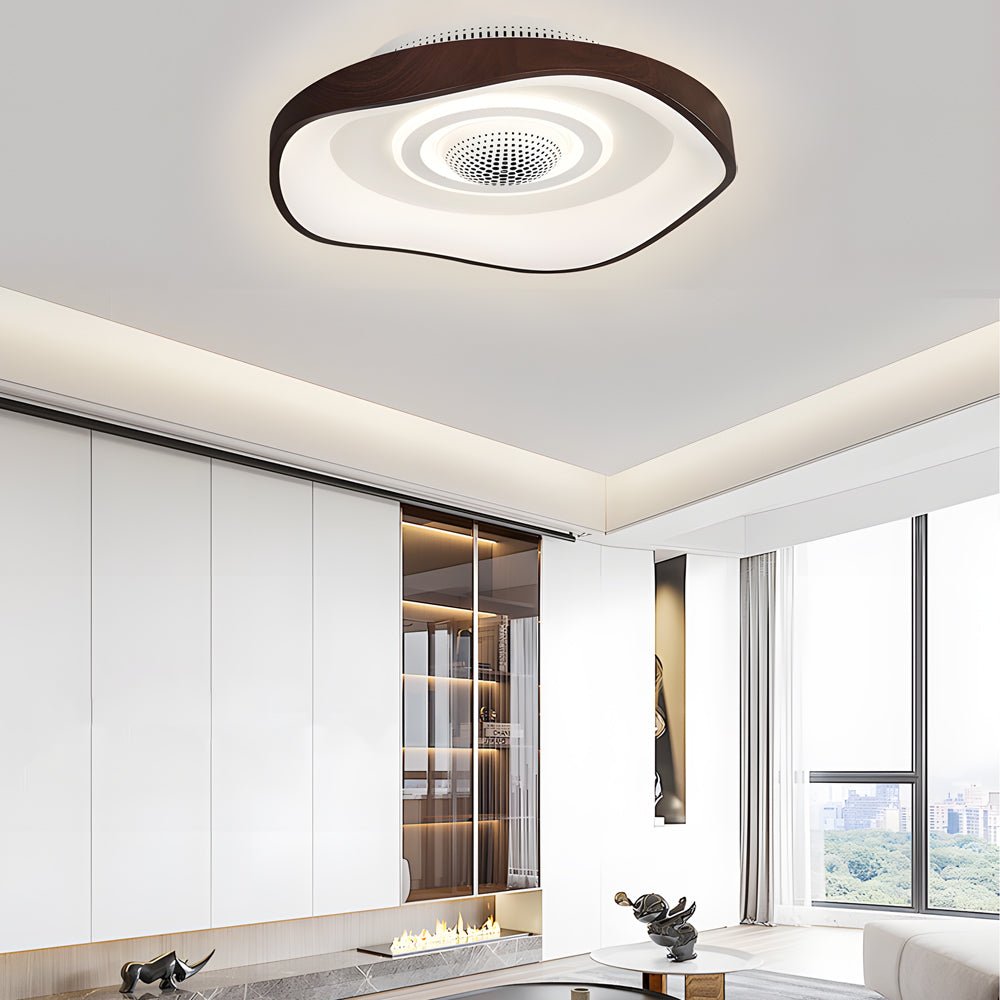 20" Modern Bladeless Ceiling Fan with Dimmable LED Light