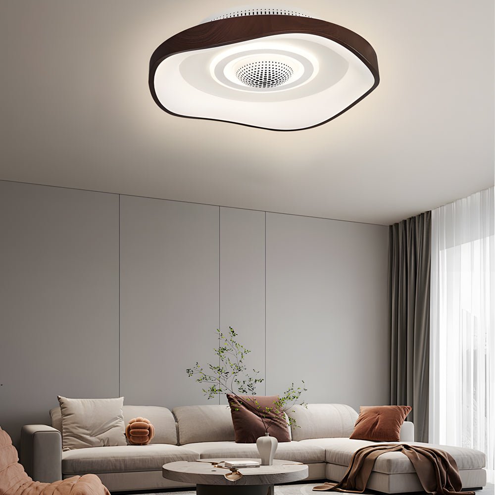 20" Modern Bladeless Ceiling Fan with Dimmable LED Light