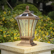Modern Solar & Hardwired Outdoor Post Light - Aluminum & Glass