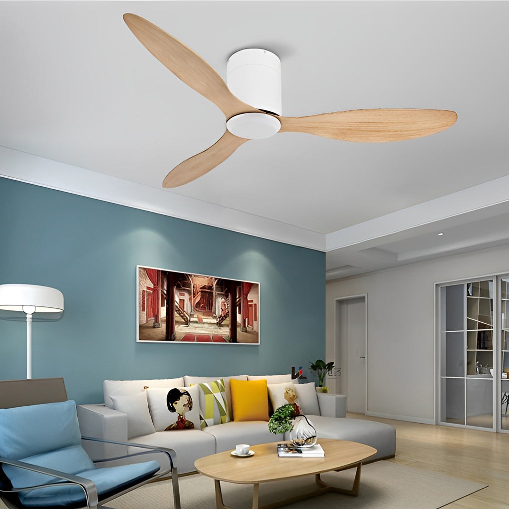 3-Blade Dimmable Ceiling Fan Light with Remote Control