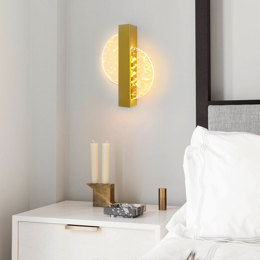 Modern Geometric LED Wall Sconce - Acrylic & Metal Finish