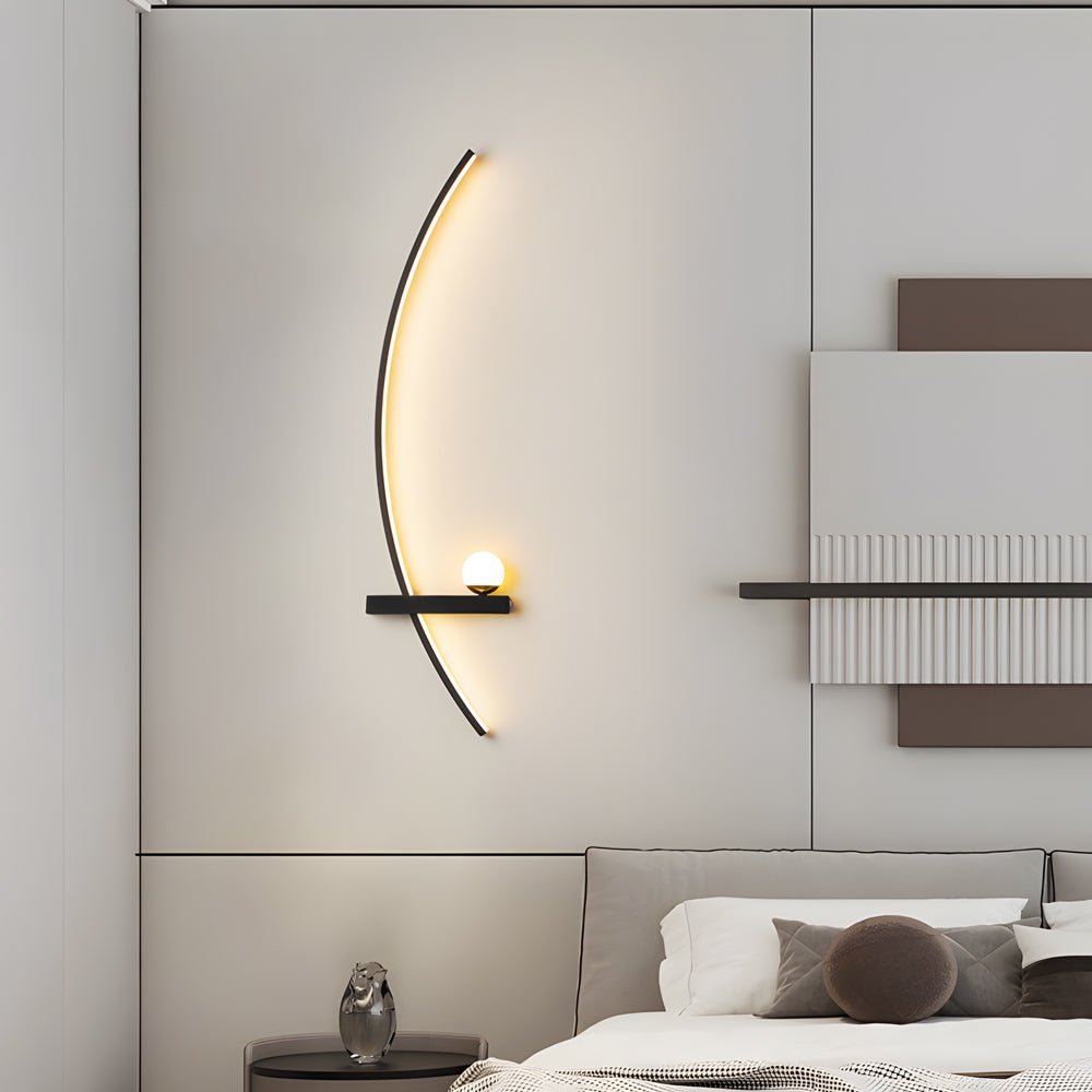 21'' Curved LED Wall Sconce - 3 Step Dimming Modern Wall Light