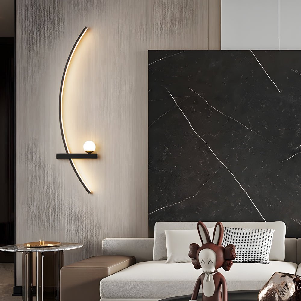 21'' Curved LED Wall Sconce - 3 Step Dimming Modern Wall Light