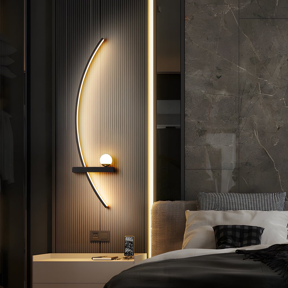 21'' Curved LED Wall Sconce - 3 Step Dimming Modern Wall Light