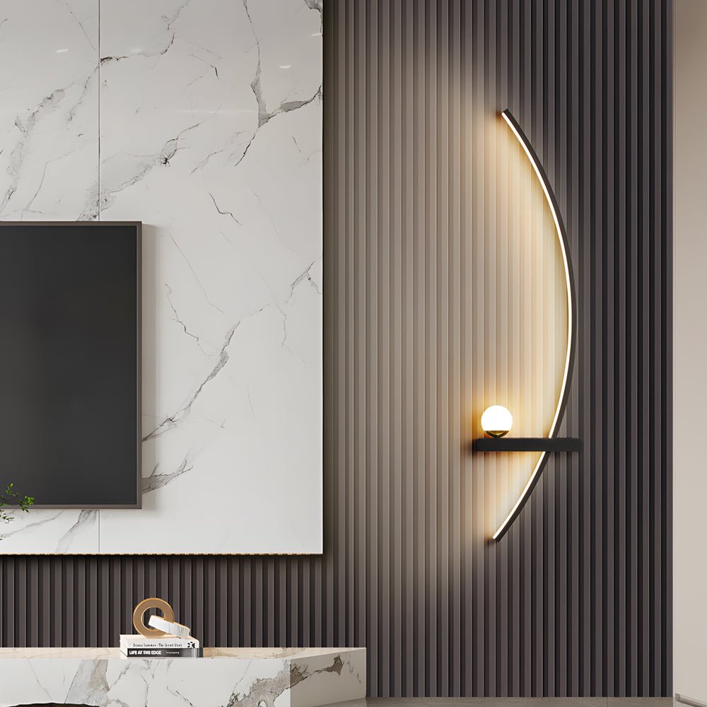 21'' Curved LED Wall Sconce - 3 Step Dimming Modern Wall Light