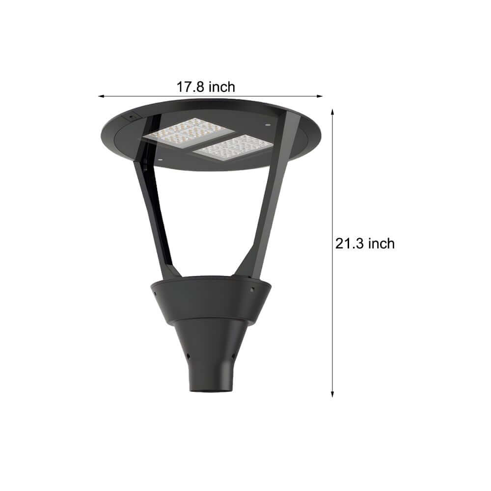 21-Inch Black Aluminum LED Street Post Top Light Fixture