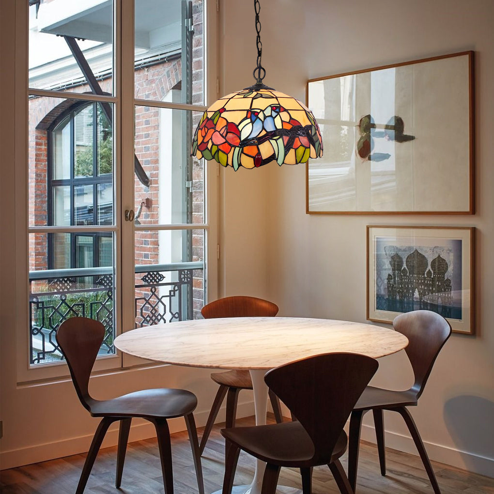 Handmade Baroque Glass Chandelier with Colorful Design