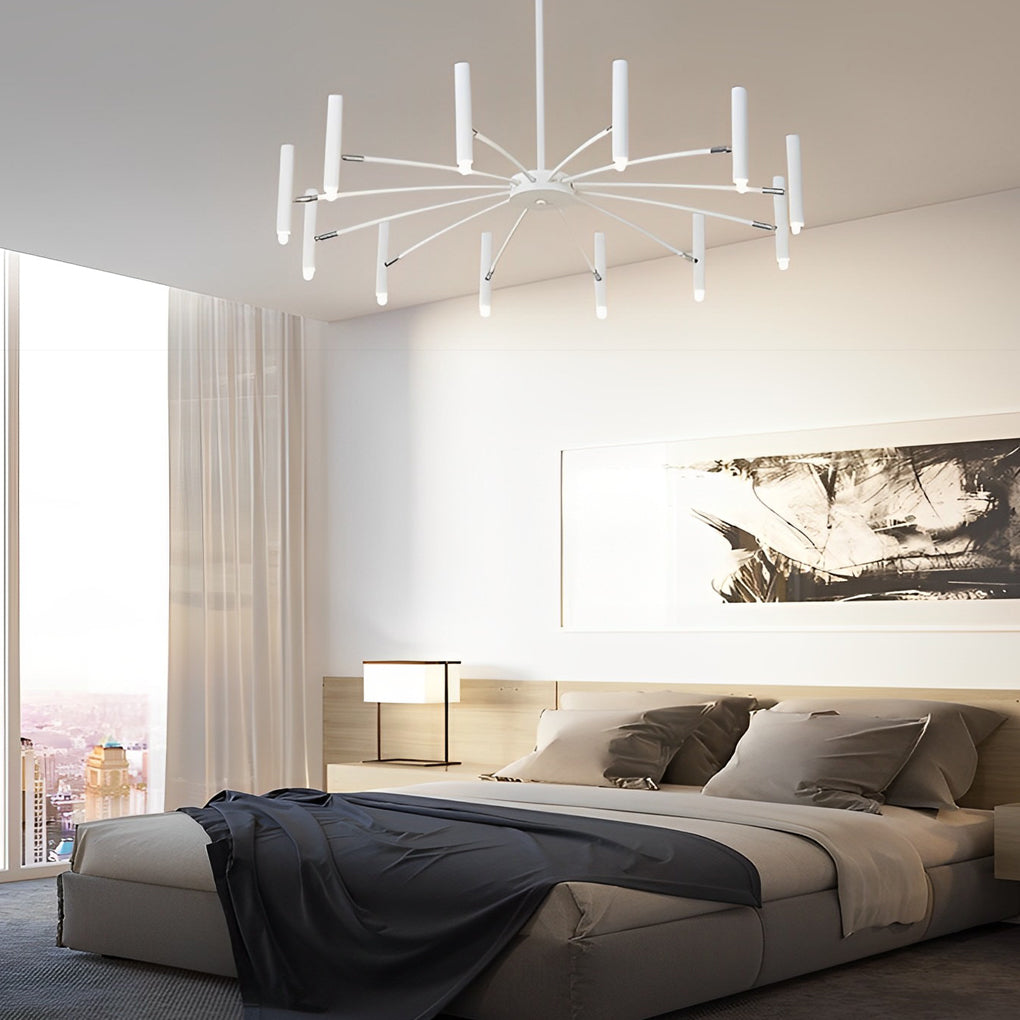 Adjustable Metal LED Minimalist Chandelier with 3-Step Dimming