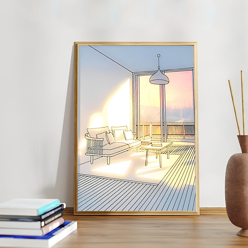 Dimmable LED Sunshine Painting Night Light with Touch Control