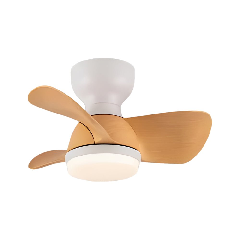 Modern LED Ceiling Fan Light with Remote – Low Profile Flush Mount