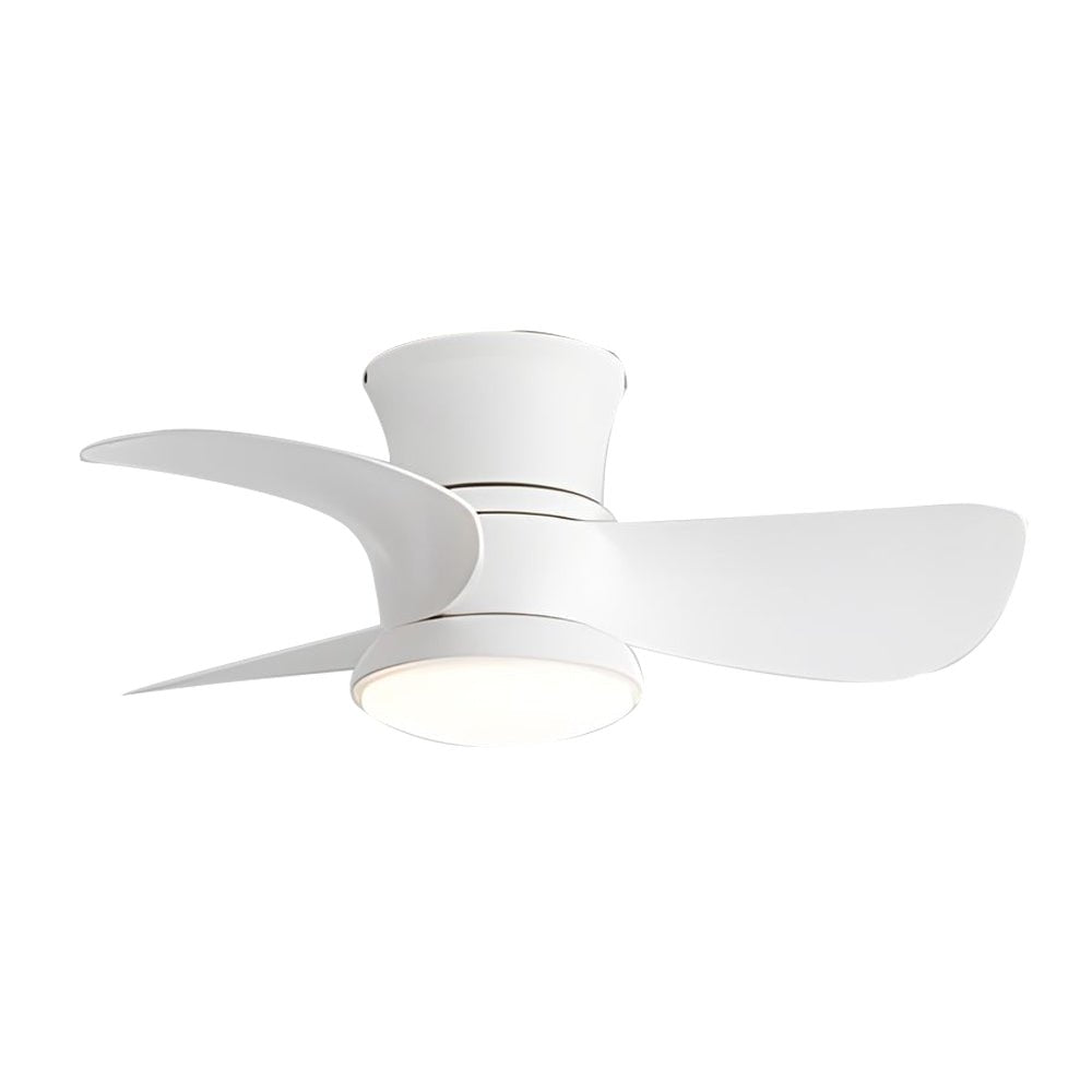Modern LED Ceiling Fan Light with Remote – Low Profile Flush Mount