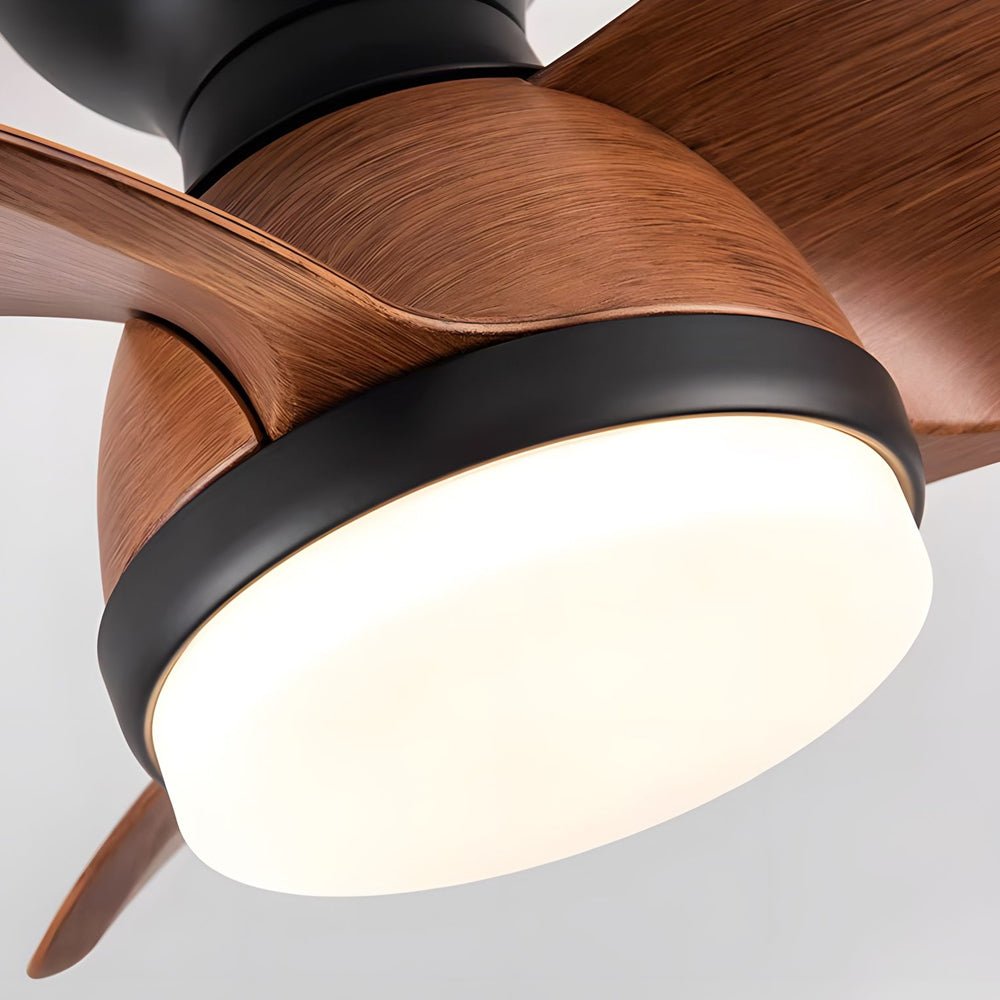 Modern LED Ceiling Fan Light with Remote – Low Profile Flush Mount