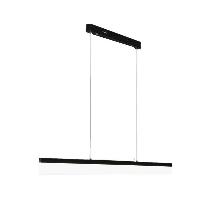 Modern Black Linear LED Pendant Light for Office & Dining
