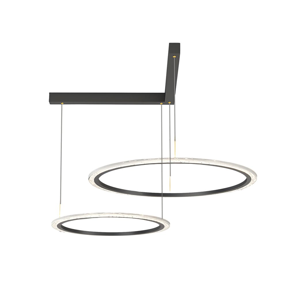 Modern Circular Ring Chandelier with Three-Step Dimming