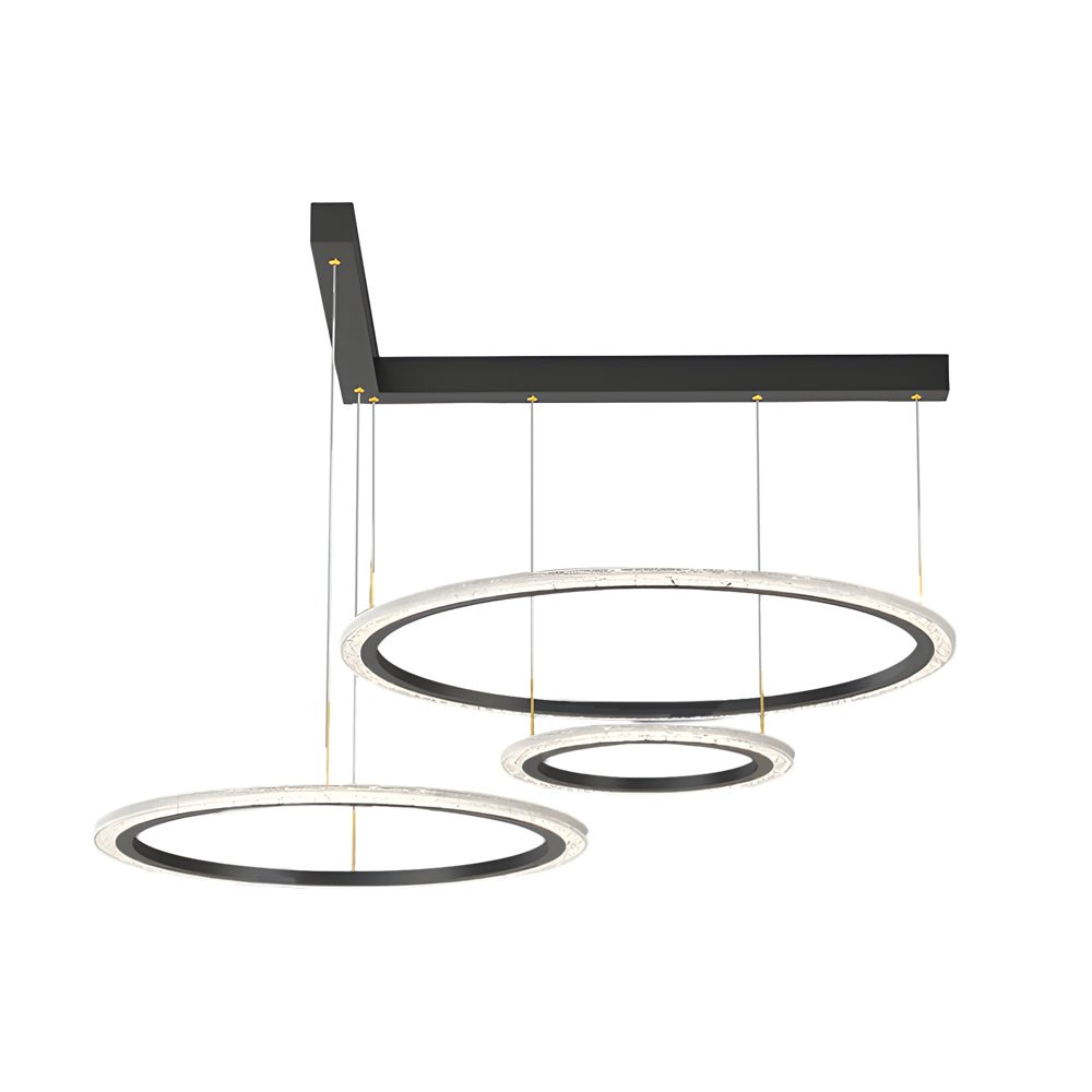 Modern Circular Ring Chandelier with Three-Step Dimming