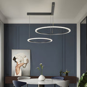 Modern Circular Ring Chandelier with Three-Step Dimming