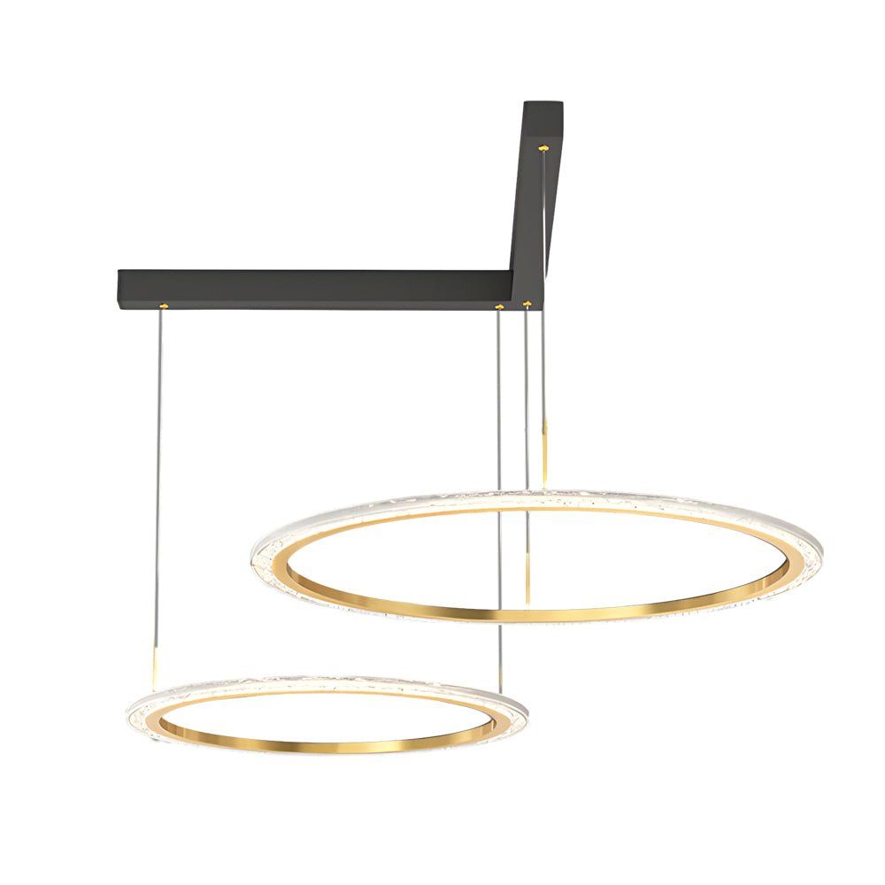 Modern Circular Ring Chandelier with Three-Step Dimming