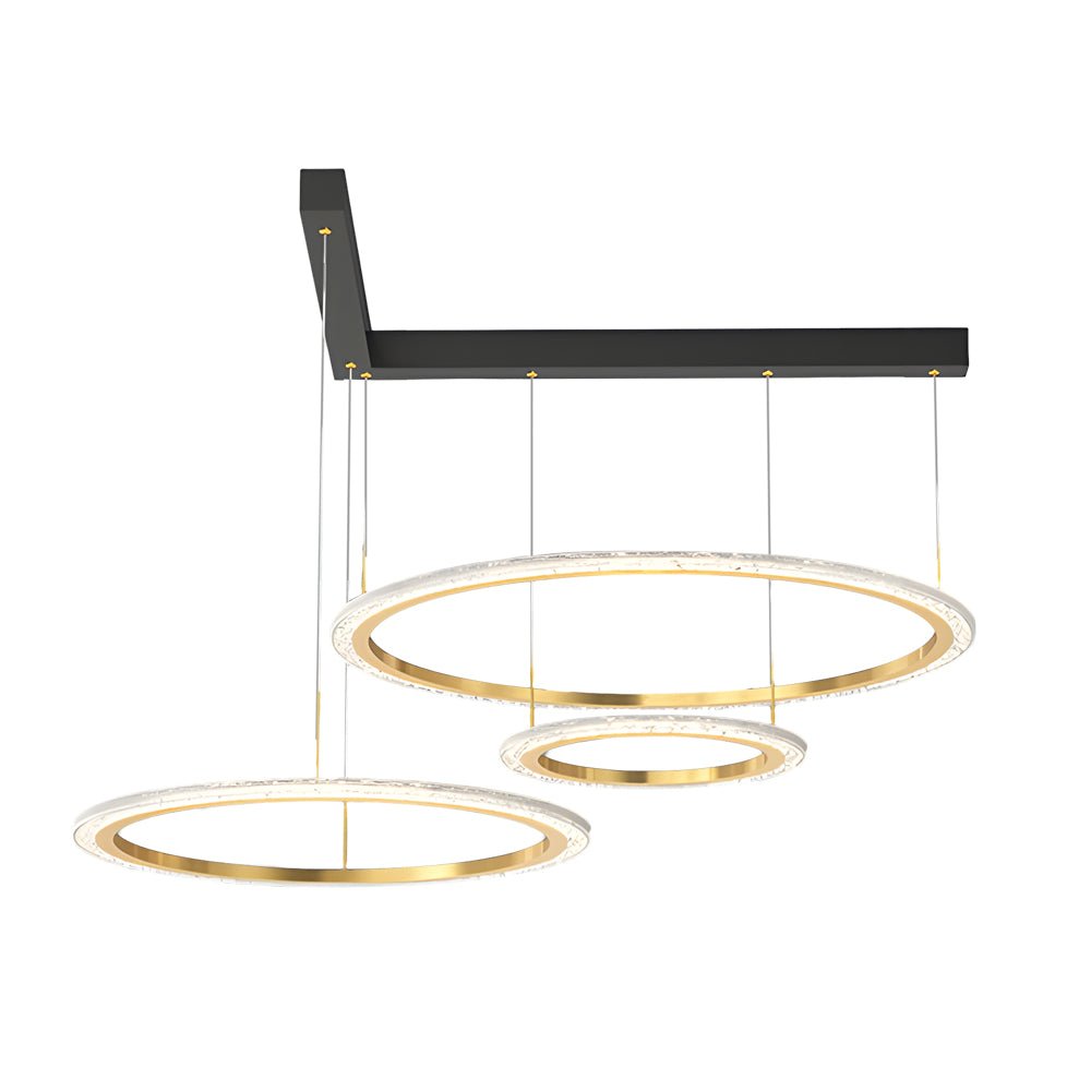 Modern Circular Ring Chandelier with Three-Step Dimming