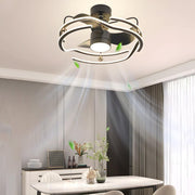 23.6" Modern Low Profile Ceiling Fan with Dimmable LED Light