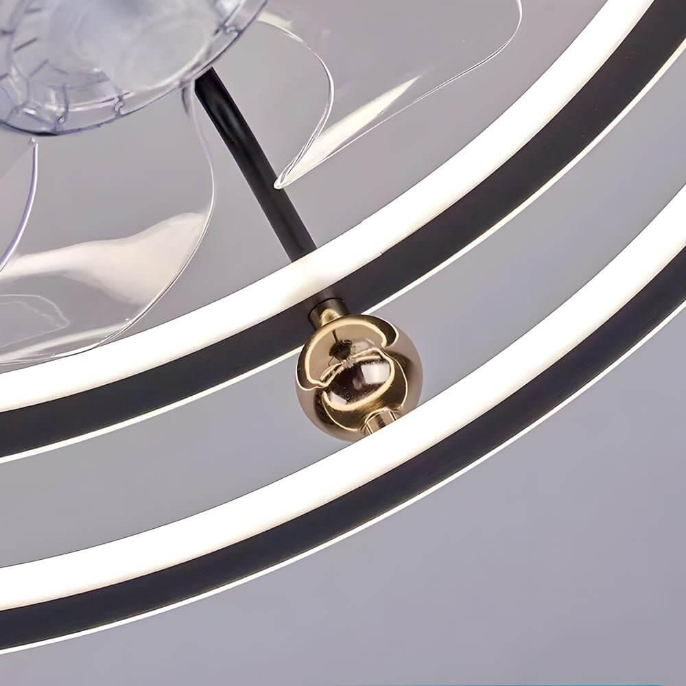 23.6" Modern Low Profile Ceiling Fan with Dimmable LED Light