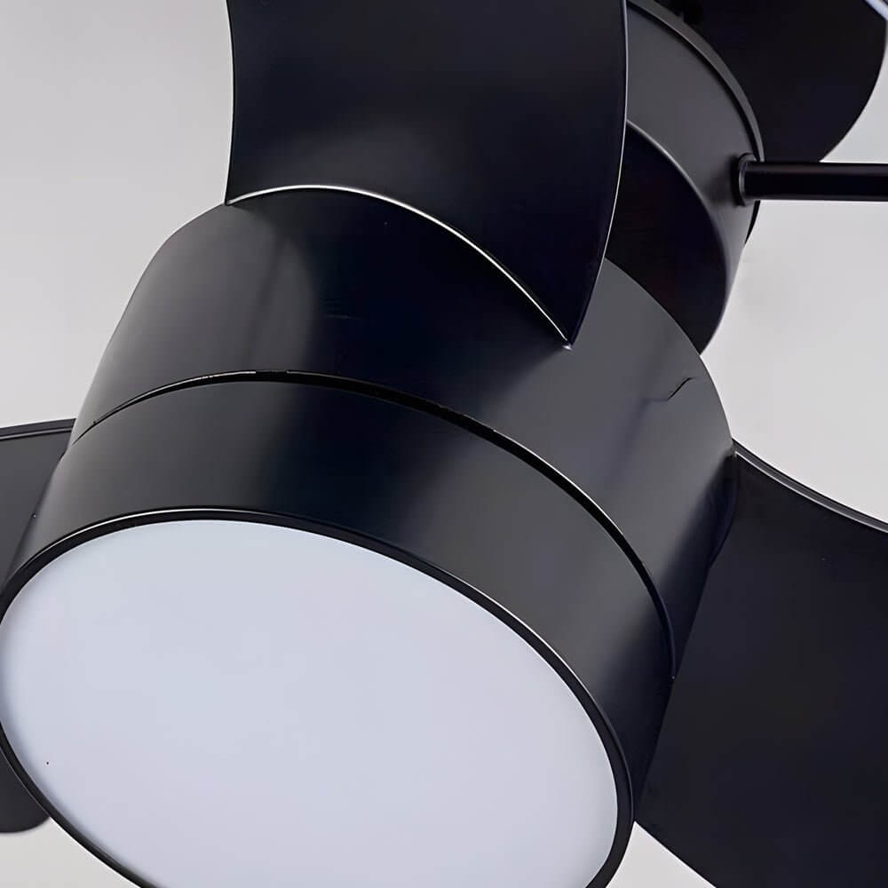 23.6" Modern Low Profile Ceiling Fan with Dimmable LED Light