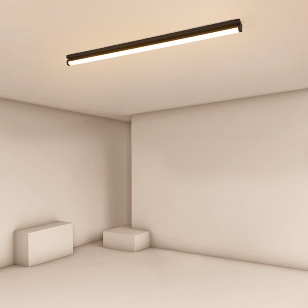 Rectangular LED Flush Mount Ceiling Light - Modern Minimal Design