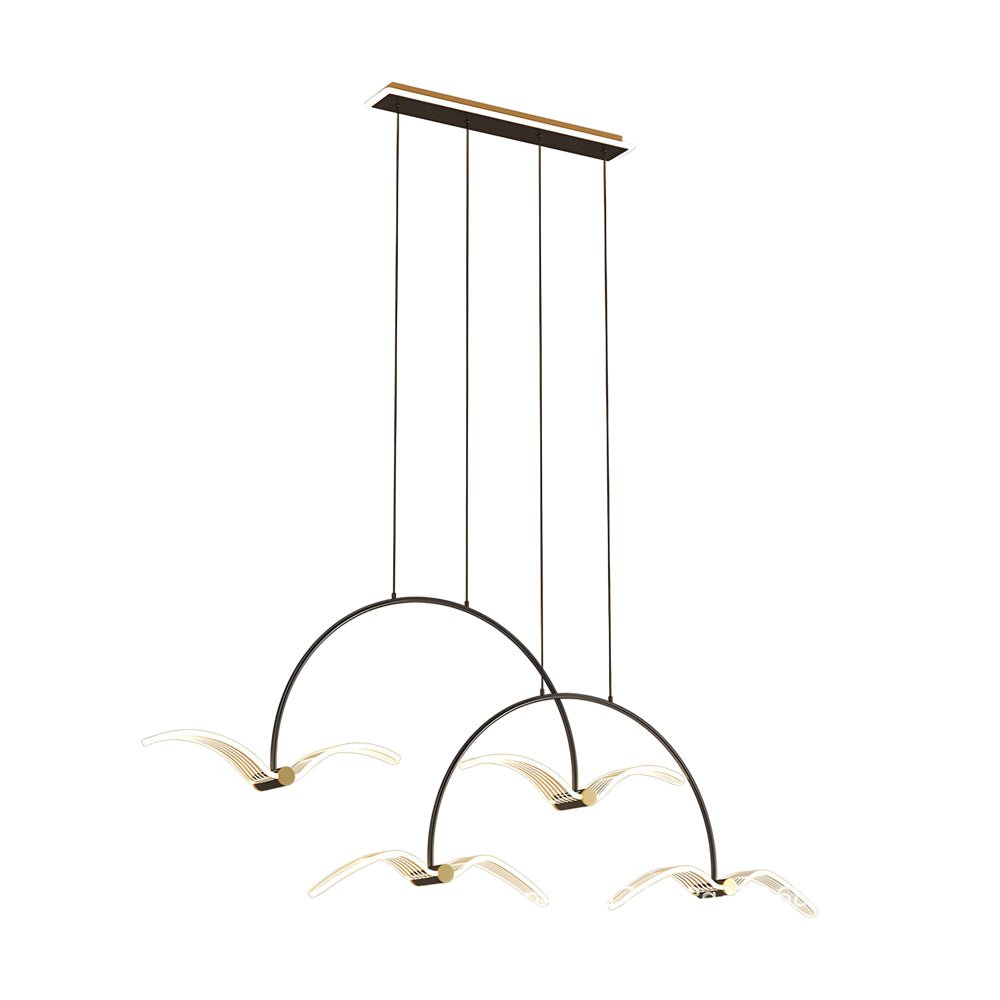 Modern LED Acrylic Seagull Linear Chandelier - 2/4 Light Dining Room