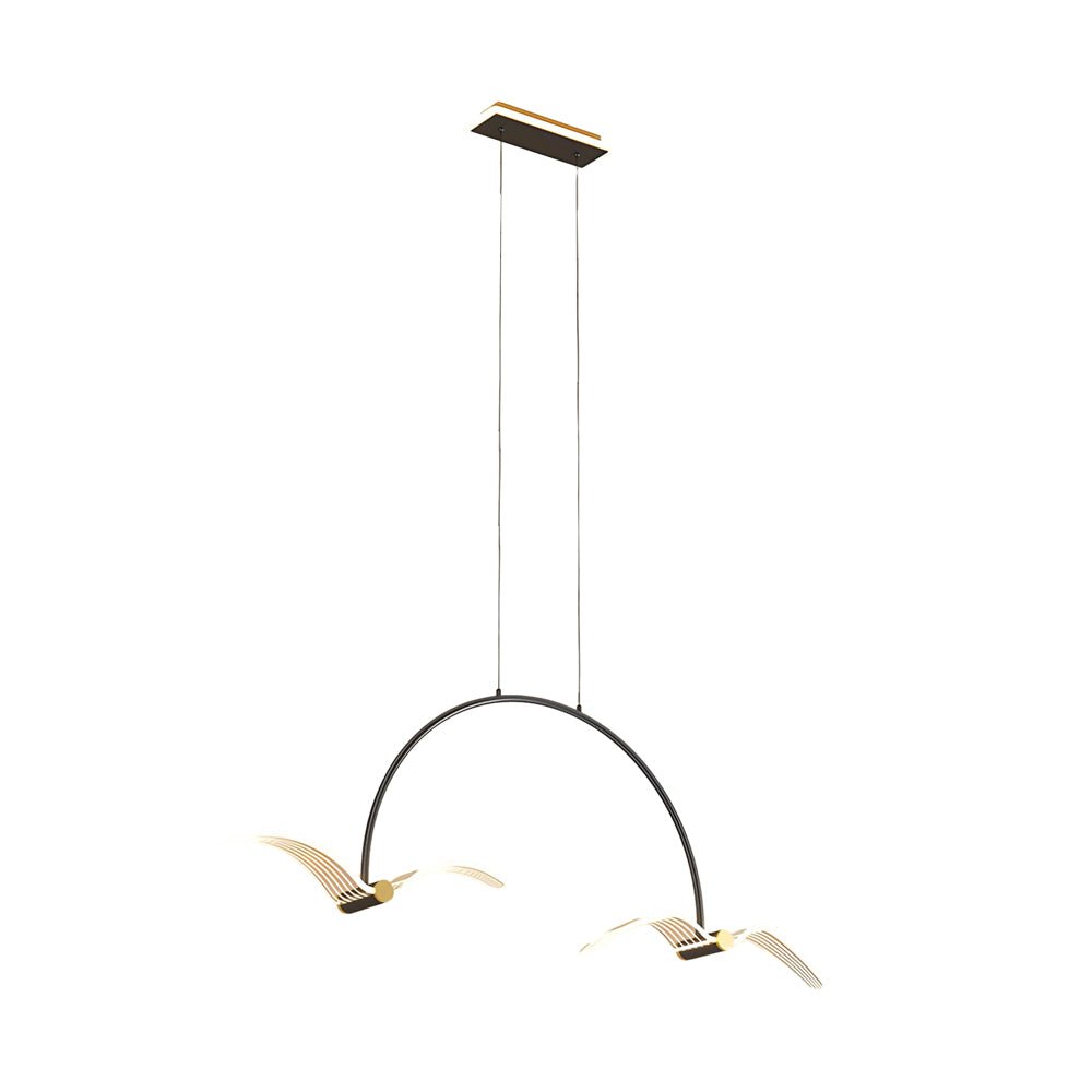 Modern LED Acrylic Seagull Linear Chandelier - 2/4 Light Dining Room