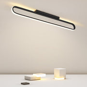 24" Rectangular LED Flush Mount Ceiling Light - Black or White