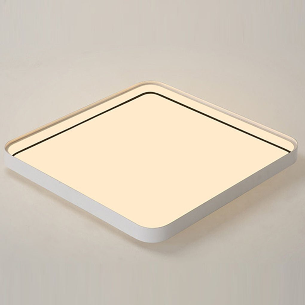 24" Square Modern LED Flush Mount Ceiling Light with Edge Handle