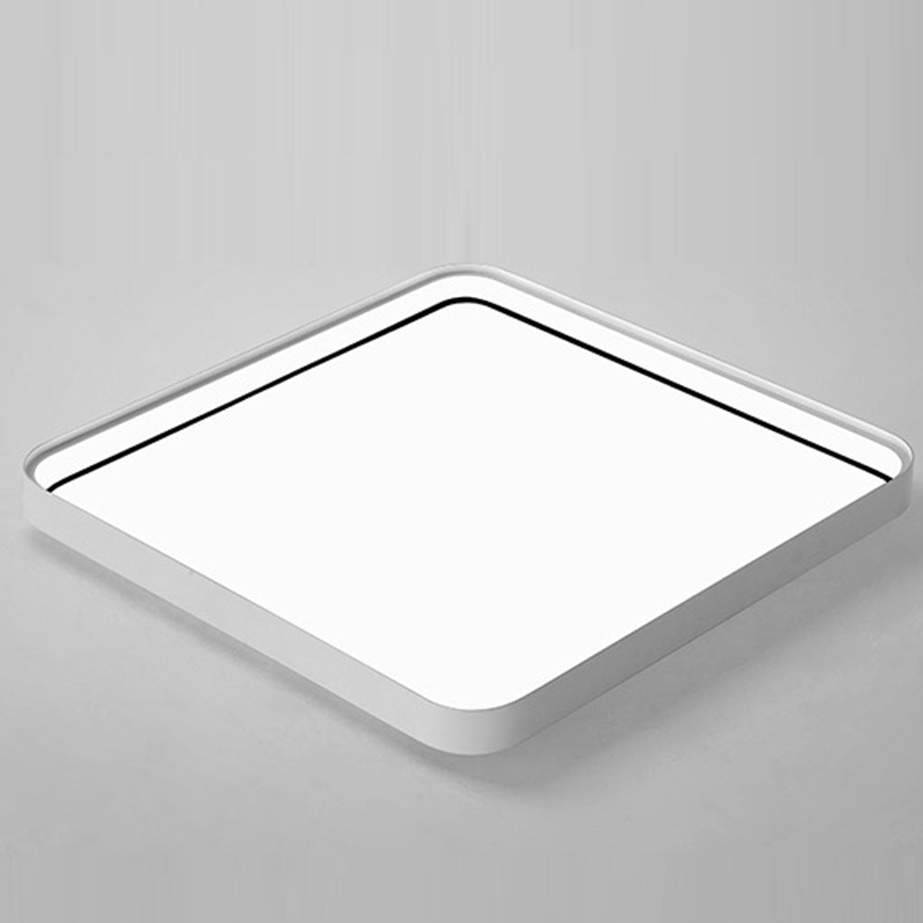 24" Square Modern LED Flush Mount Ceiling Light with Edge Handle