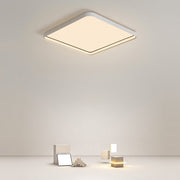 24" Square Modern LED Flush Mount Ceiling Light with Edge Handle
