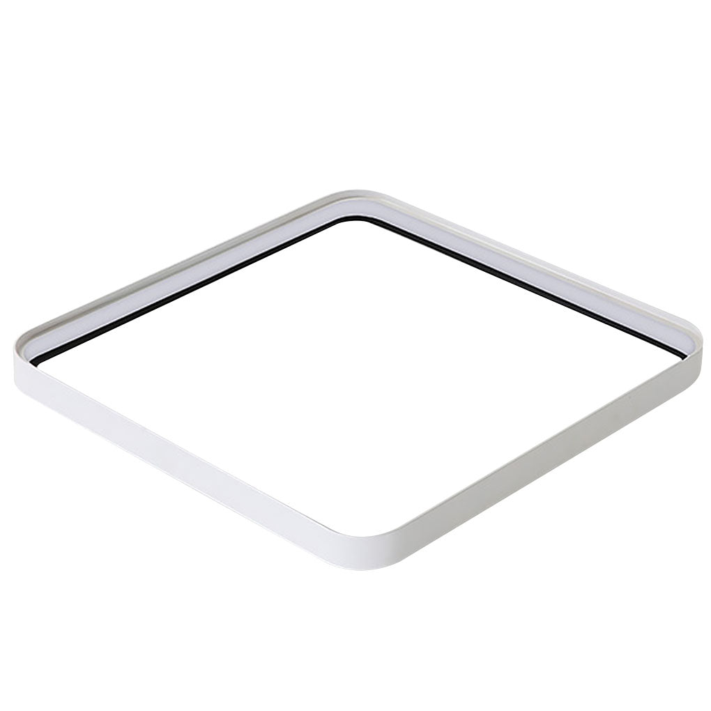 24" Square Modern LED Flush Mount Ceiling Light with Edge Handle