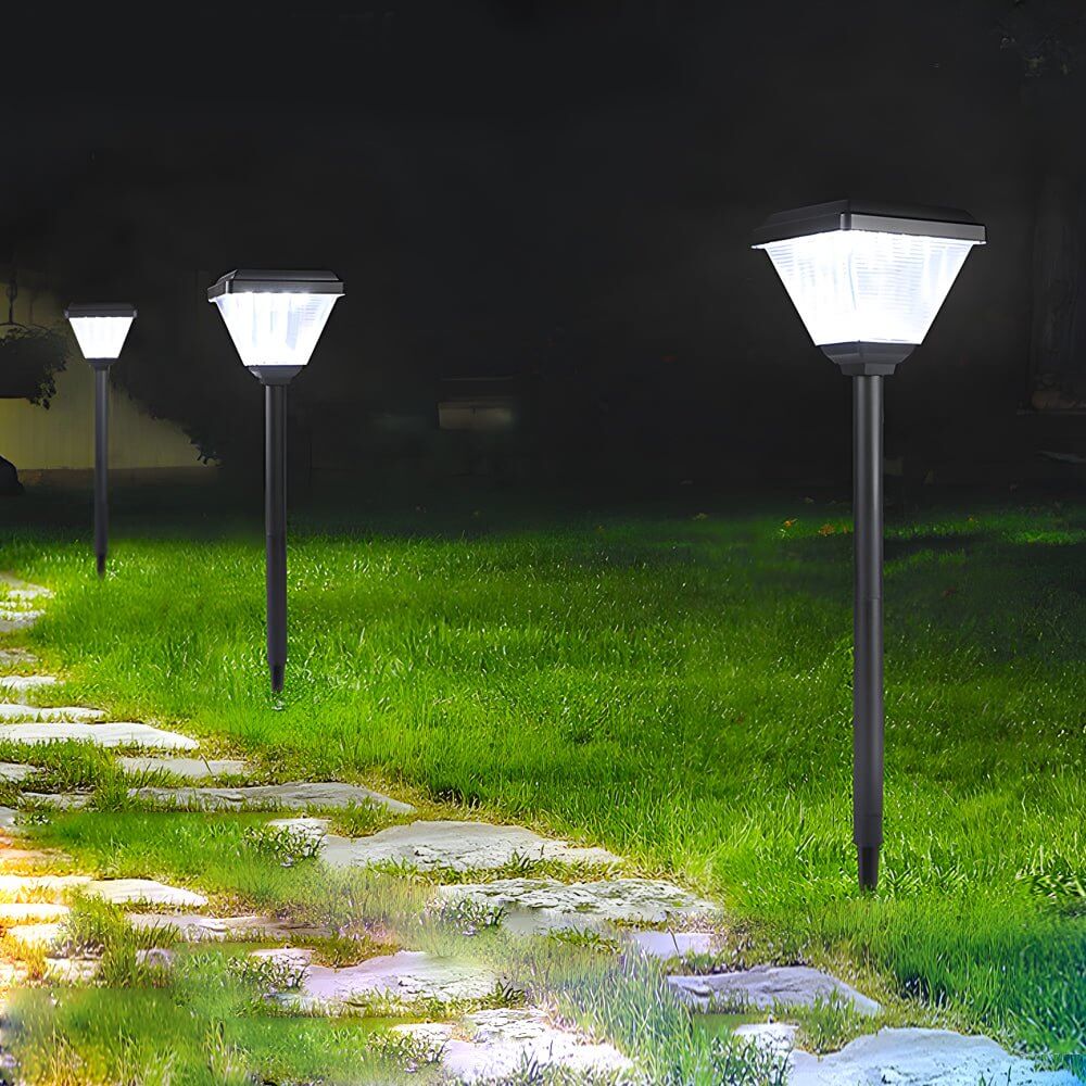 Modern Black LED Solar Pathway Light 27.6" H Outdoor Post