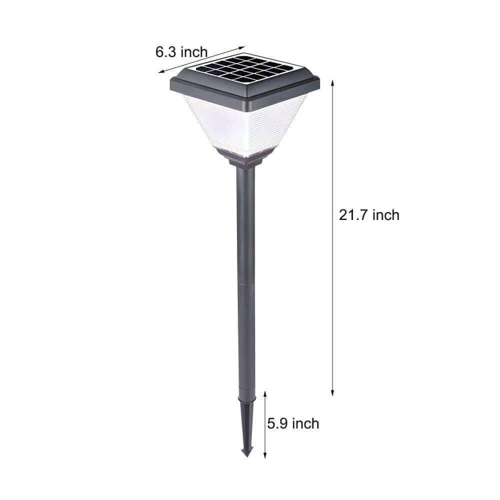 Modern Black LED Solar Pathway Light 27.6" H Outdoor Post