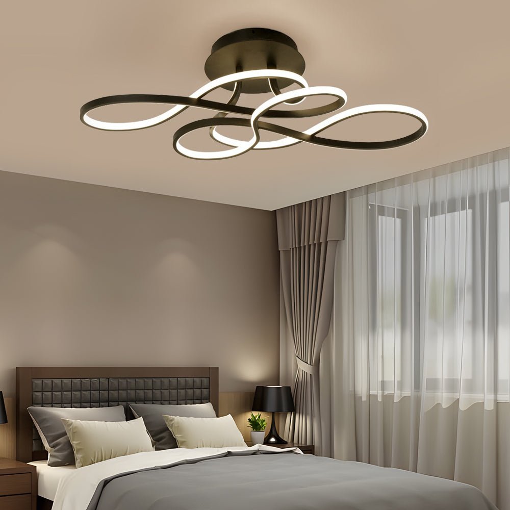 29'' Music Notes Linear LED Ceiling Light - Modern Semi Flush Mount