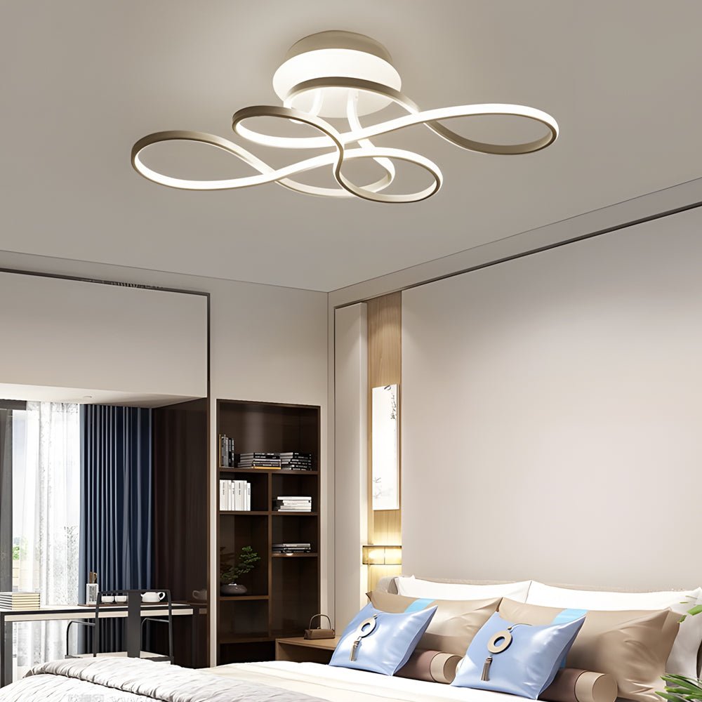 29'' Music Notes Linear LED Ceiling Light - Modern Semi Flush Mount