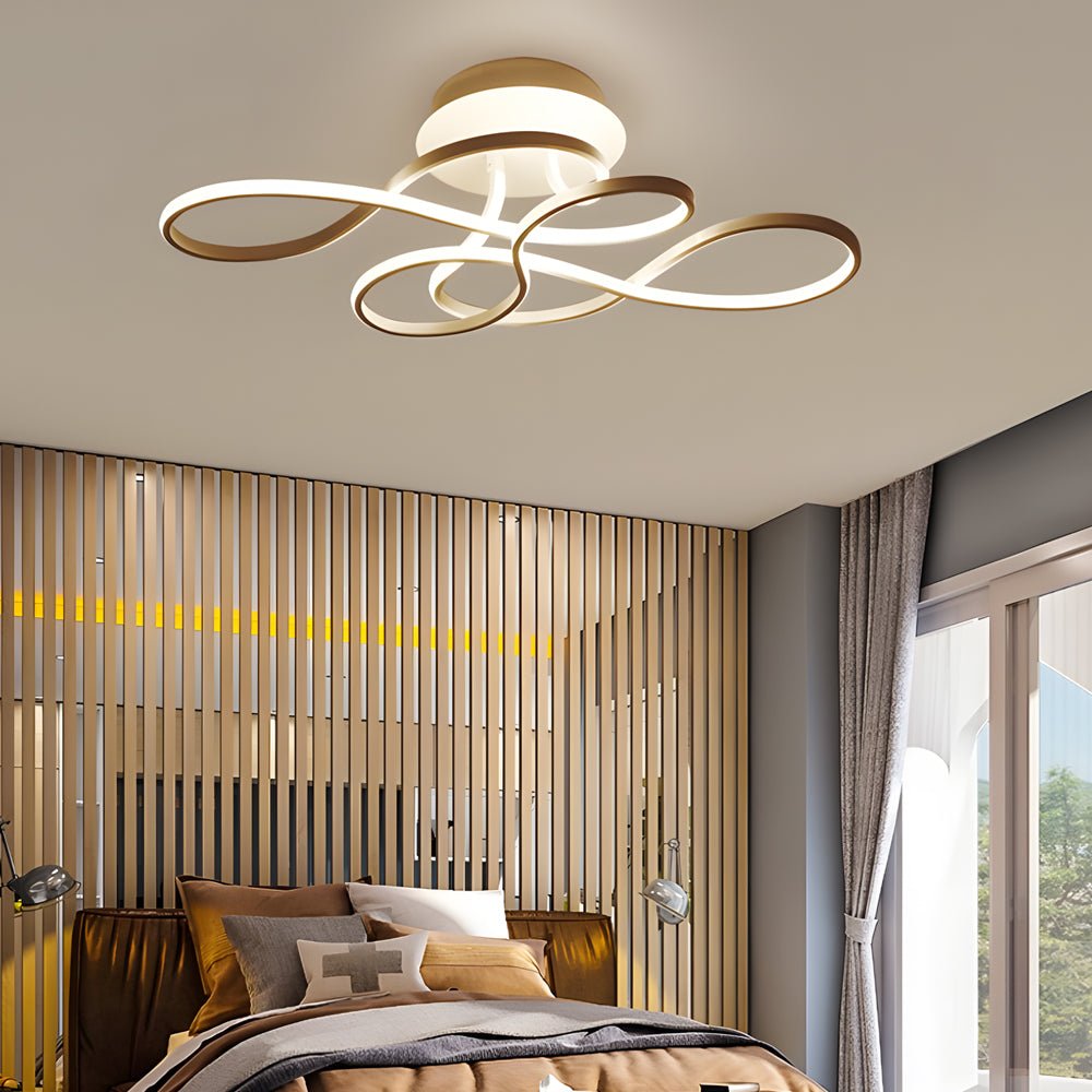 29'' Music Notes Linear LED Ceiling Light - Modern Semi Flush Mount