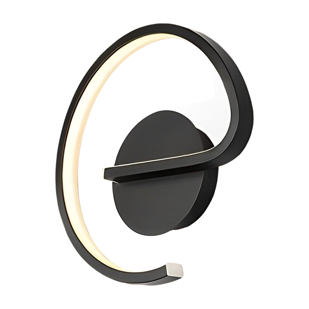 Modern LED Wall Sconce with Artistic Line Design in Aluminum