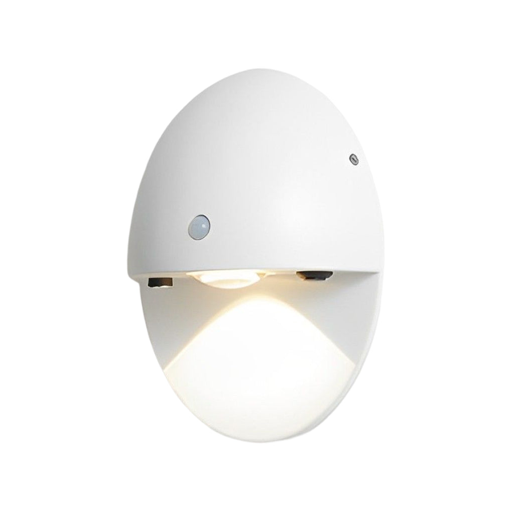 Oval Motion Sensor Rechargeable LED Wall Lamp - Aluminum