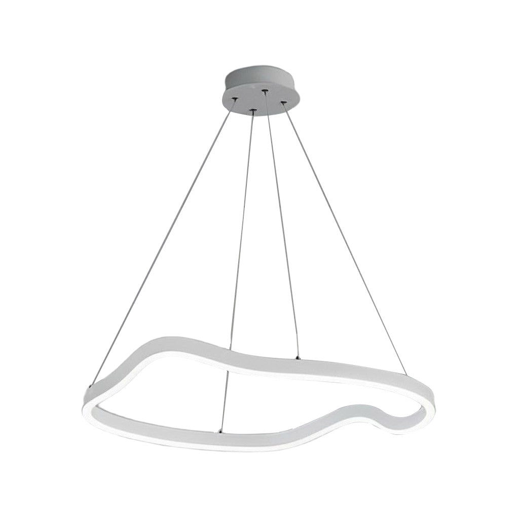 Modern Irregular Ring LED Pendant Light with 3-Step Dimming