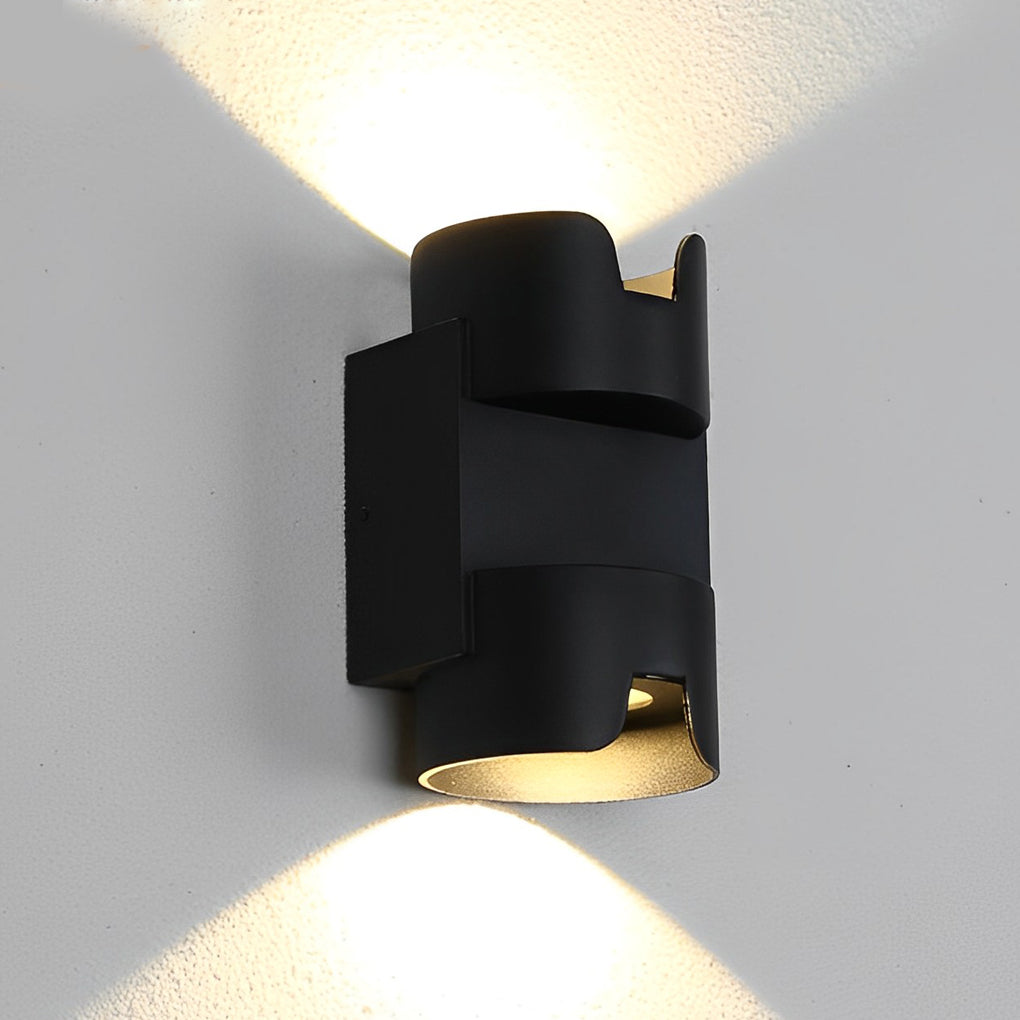 Modern Black Aluminum Waterproof Up Down LED Outdoor Wall Light