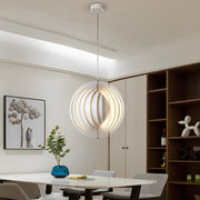 360° Rotatable White Metal Pendant Light Modern Nordic Design