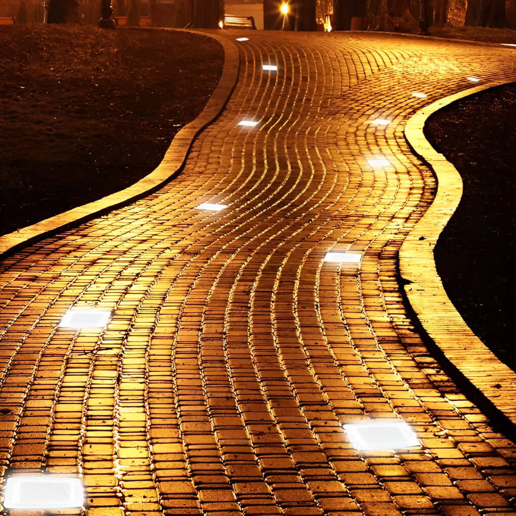 Solar Ice Cube Step Lights Modern Outdoor Deck Pathway Lighting