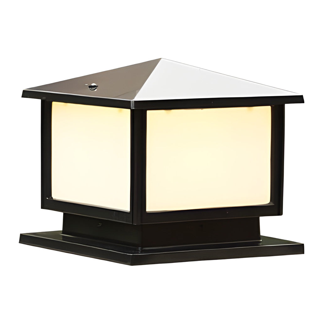 Square LED Solar Fence Post Light with Three-Step Dimming
