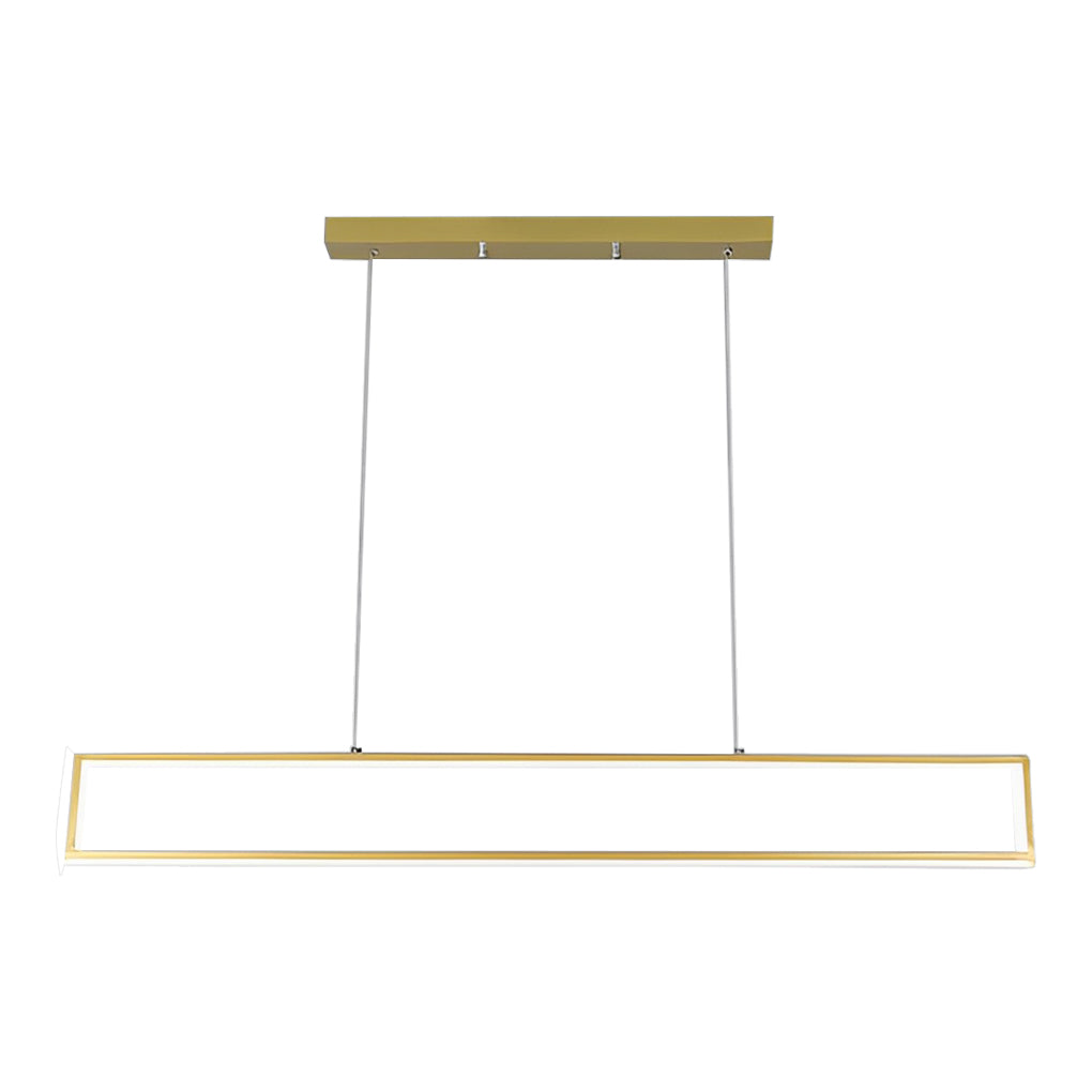 Rectangular Frame LED Modern Pendant Chandelier 47" Aluminum