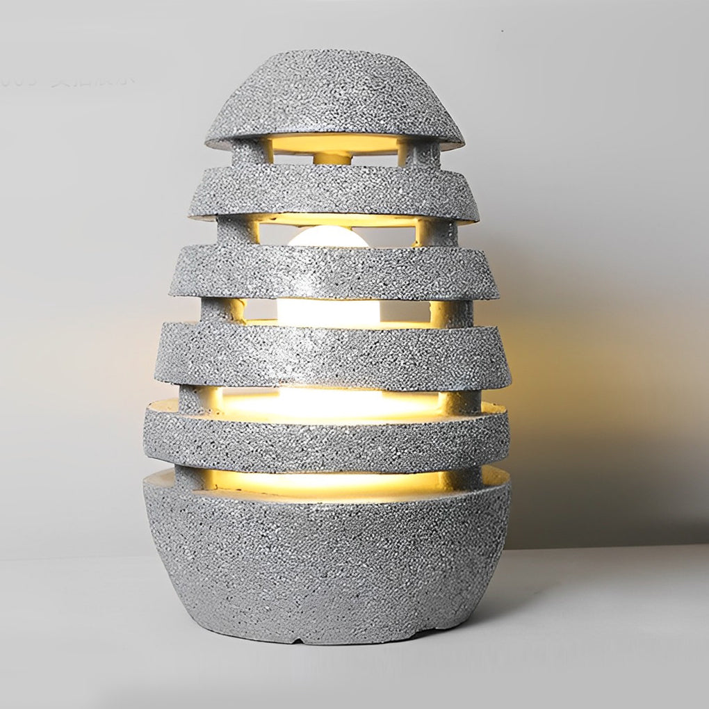 Egg-Shaped Resin LED Lawn Light - Modern Waterproof Outdoor Lighting