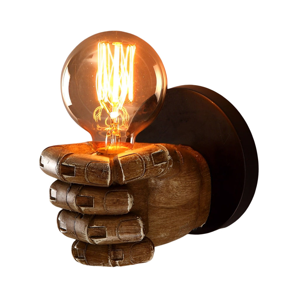 Resin Fist Wall Sconce – Industrial Retro Style Lighting